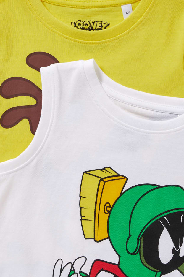 Toddler Boys - Multipack 2er - Looney Tunes - Kurzarmshirt und Top - weiß