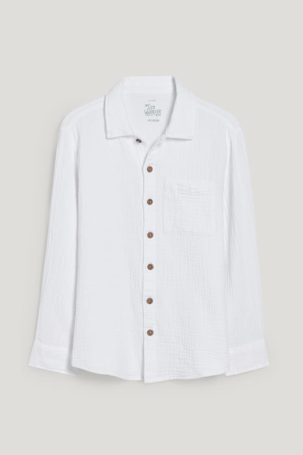 Toddler Boys - Shirt - genderneutral - organic cotton - white