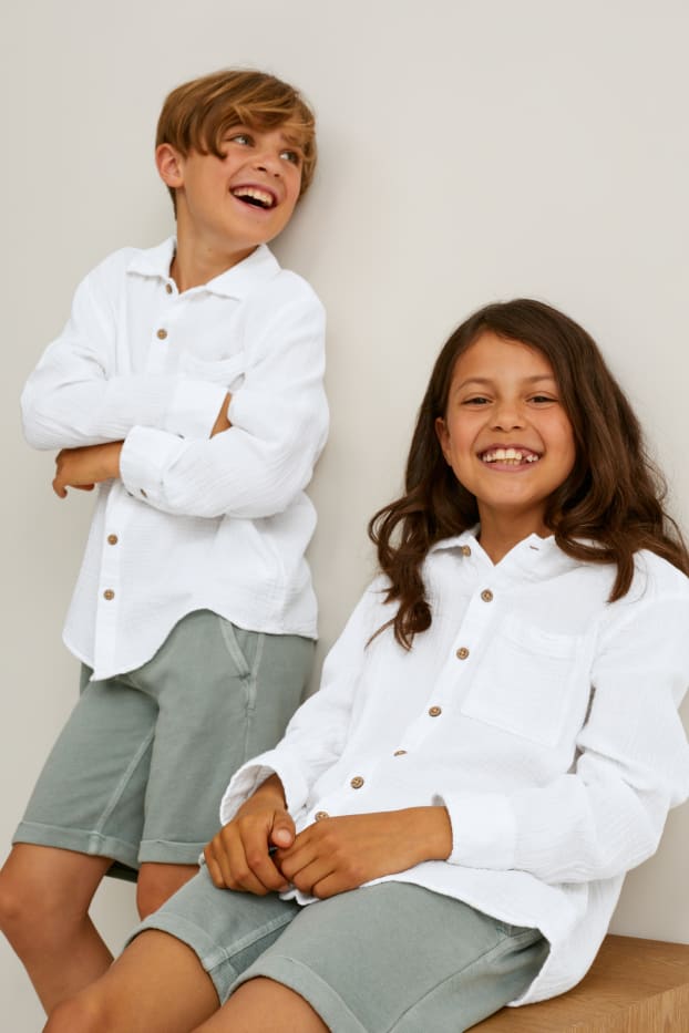 Toddler Boys - Shirt - genderneutral - organic cotton - white