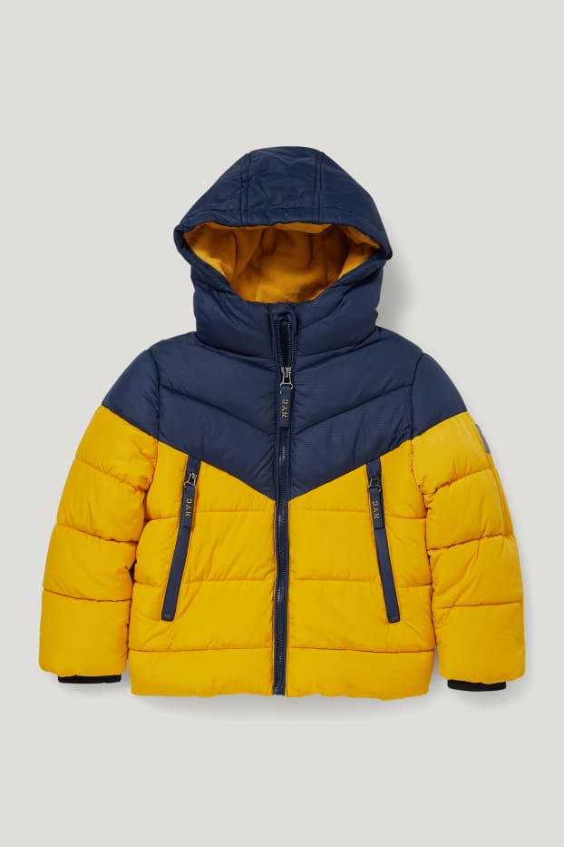 Toddler Boys - Steppjacke mit Kapuze - recycelt - gelb