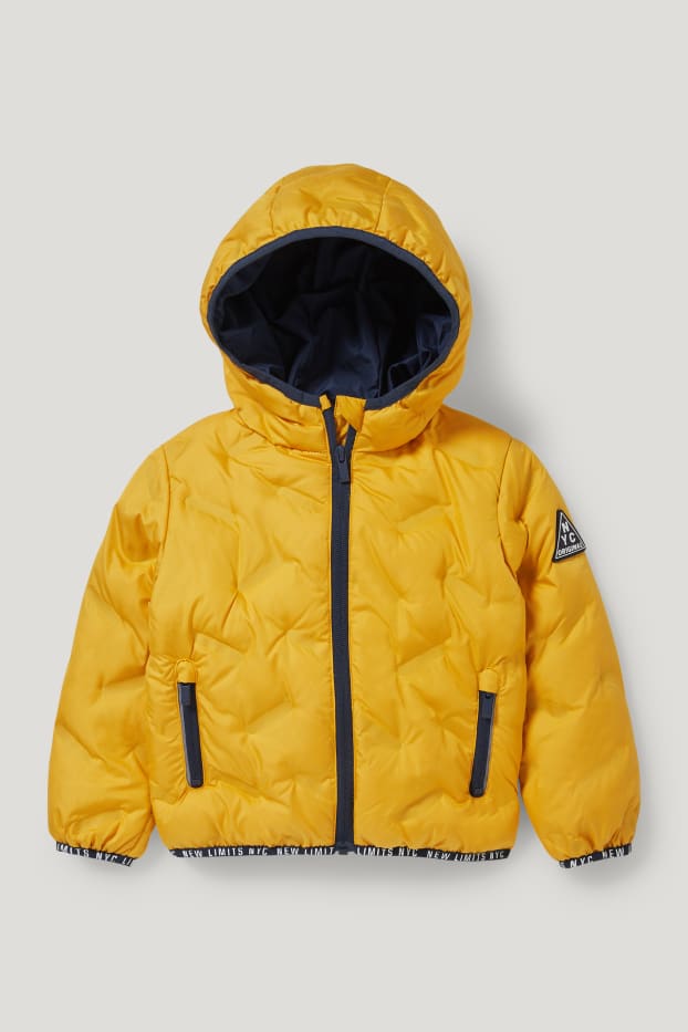 Toddler Boys - Steppjacke mit Kapuze - recycelt - gelb