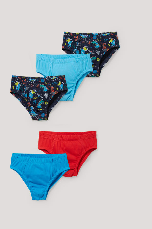 Toddler Boys - Multipack 5er - Slip - Bio-Baumwolle - blau