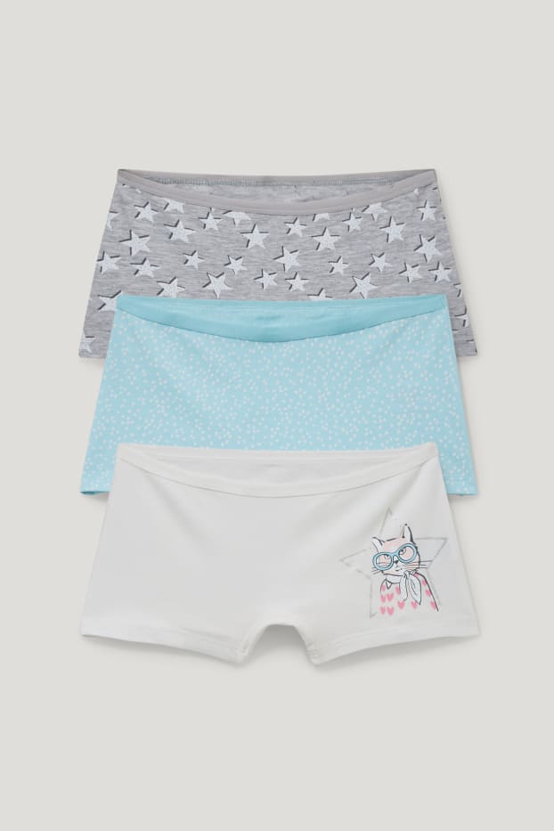 Kids Girls - Multipack 3er - Boxershorts - Bio-Baumwolle - mintgr&uuml;n