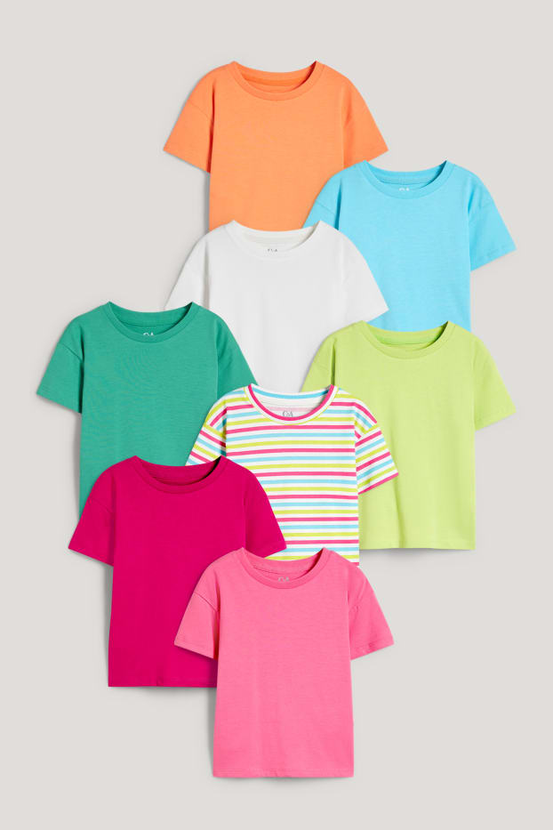 Toddler Girls - Multipack 8er - Kurzarmshirt - pink