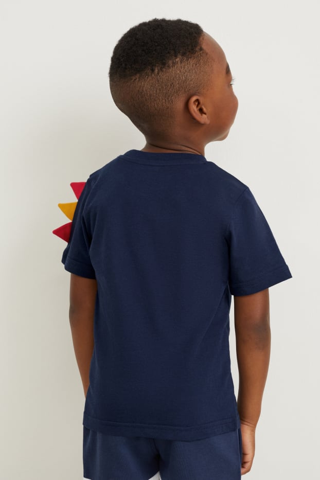 Toddler Boys - Dino - Kurzarmshirt - dunkelblau