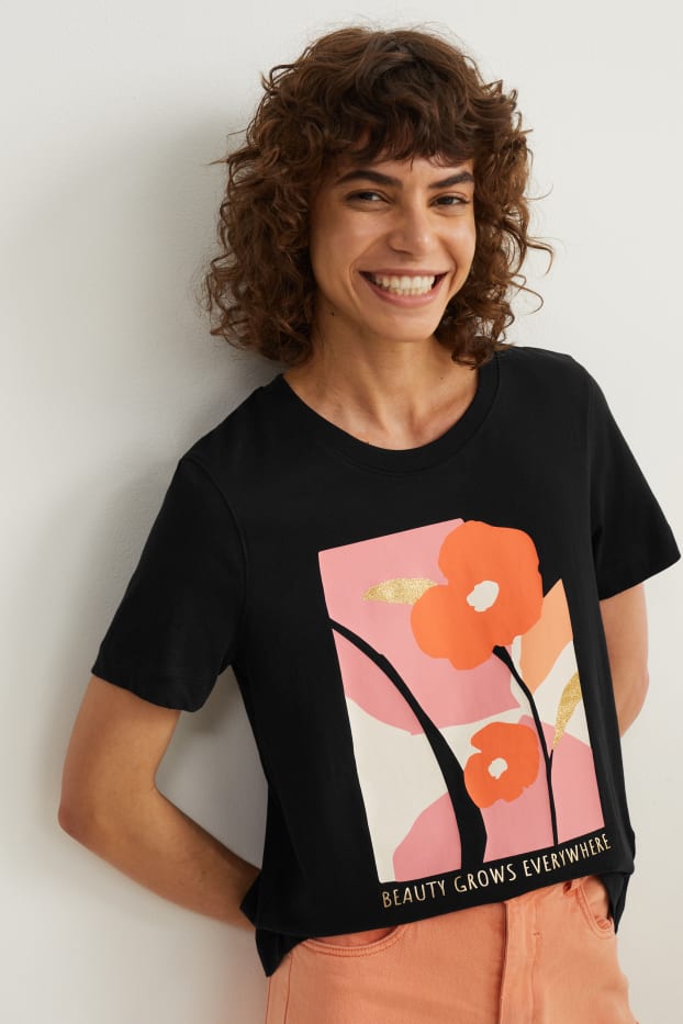 Damen - T-Shirt - schwarz