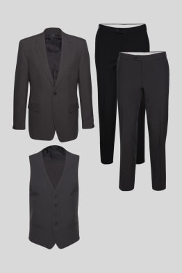 Suit with two pairs of trousers - regular fit - 4 piece