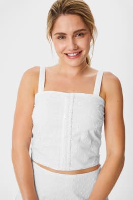 Haut-brassière - brodé