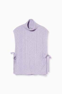 Knitted waistcoat with ties 