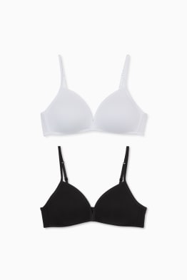 Confezione da 2 - reggiseno senza ferretti - imbottito