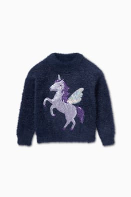 Unicorni - maglione - effetto brillante