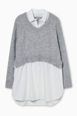 Pull maternité - look deux en un