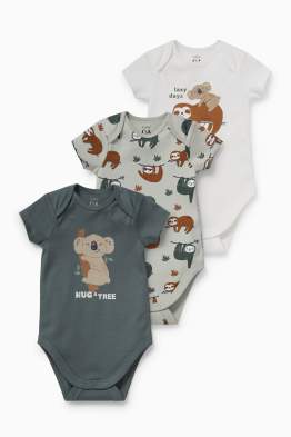 Multipack of 3 - baby bodysuit - organic cotton
