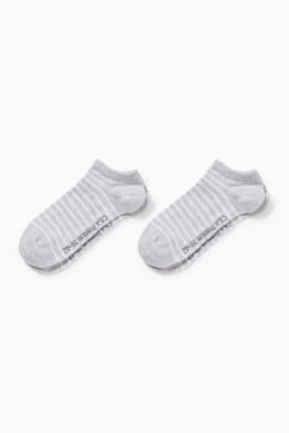 Lot de 2 - chaussettes de sport - à rayures