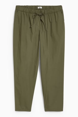 Trousers - mid-rise waist - tapered fit