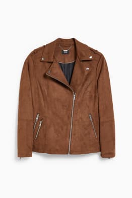 Biker jacket - faux suede