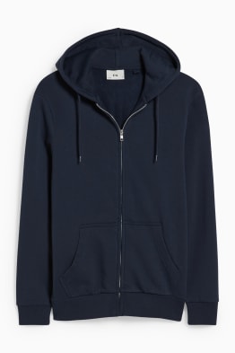 Zip-through sweatshirt with hood