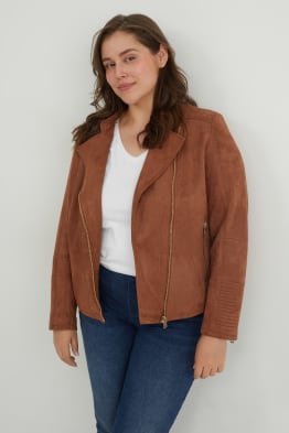 Biker jacket - faux suede