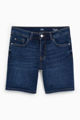 Denim shorts - mid-rise waist