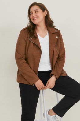 Biker jacket - faux suede