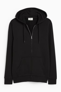 Zip-through sweatshirt with hood