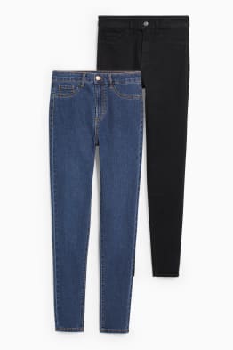 Wielopak, 2 pary - jegging jeans - wysoki stan - LYCRA®