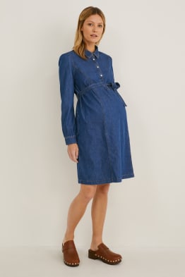 Maternity denim dress