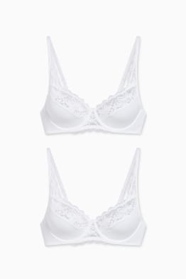 Confezione da 2 - reggiseno con ferretti