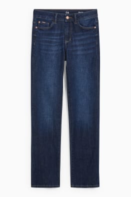 Straight jeans - mid-rise waist - LYCRA®