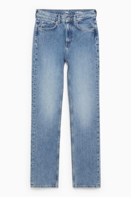 Straight jeans - wysoki stan