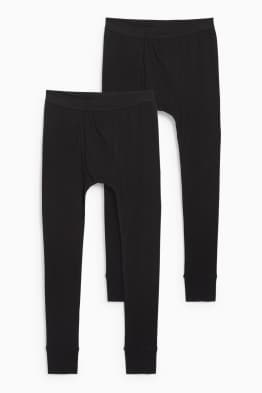Set van 2 - lange onderbroek - fijnrib