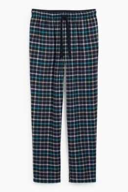Flannel pyjama bottoms - check