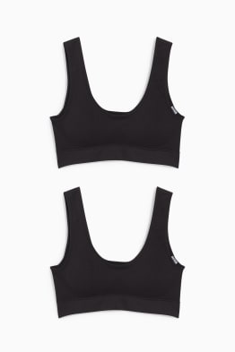 Lot de 2 - brassières - ampliformes - sans coutures - LYCRA®