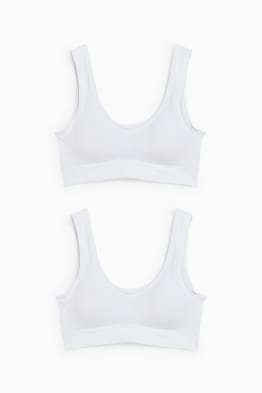 Lot de 2 - brassières - ampliformes - sans coutures - LYCRA®