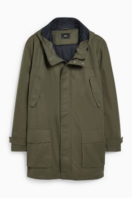 Parka with hood