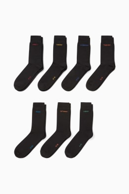 Set van 7 paar - sokken met motief - dagen van de week