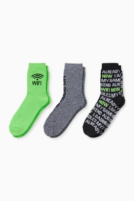Set van 3 paar - Gaming - sokken met motief