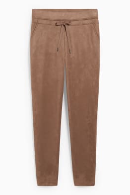 Pantalon - mid-waist - coupe fuselée - synthétique