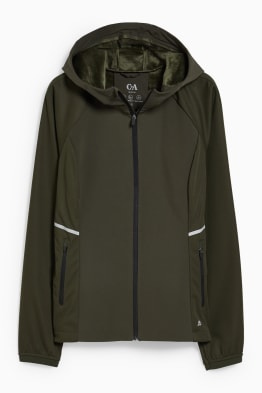 Outdoor jacket with hood