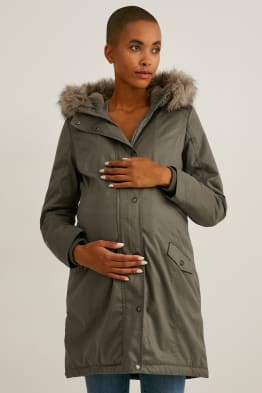 Umstands-Parka mit Kapuze und Baby-Einsatz - Winter