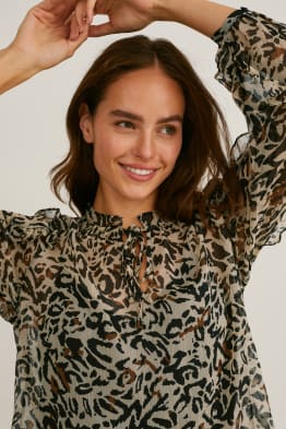 Blusa de chifón - estampada