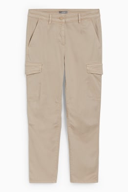 Pantalons cargo - mid waist - slim fit - LYCRA®