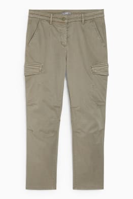 Cargo kalhoty - mid waist - slim fit - LYCRA®