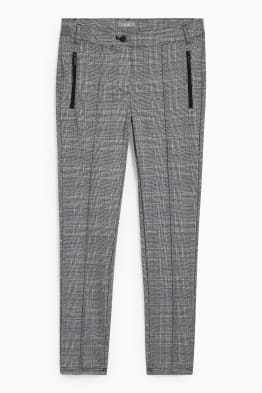 Jersey trousers - slim fit - check