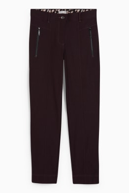 Stoffhose - Mid Waist - Slim Fit