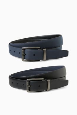 Reversible belt - faux leather