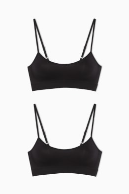 Lot de 2 - brassières - sans coutures - LYCRA®