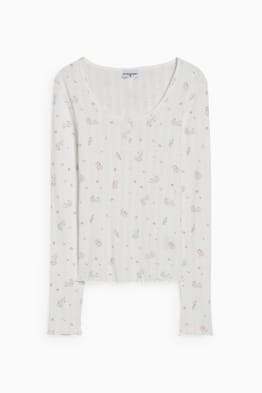 CLOCKHOUSE - vrchní díl pyžama - s květinovým vzorem