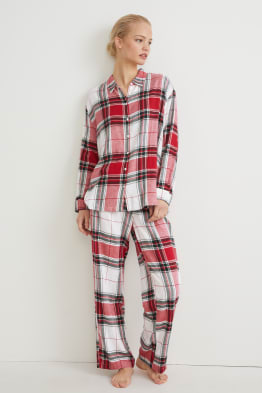 Flanell-Pyjama - kariert