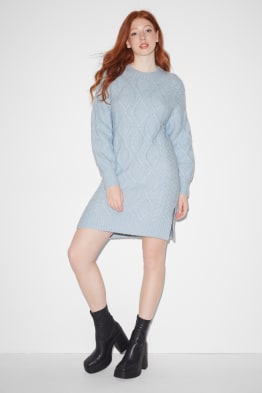 CLOCKHOUSE - knitted dress - cable knit pattern